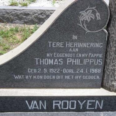 ROOYEN Thomas Philippus, van 1922-1968