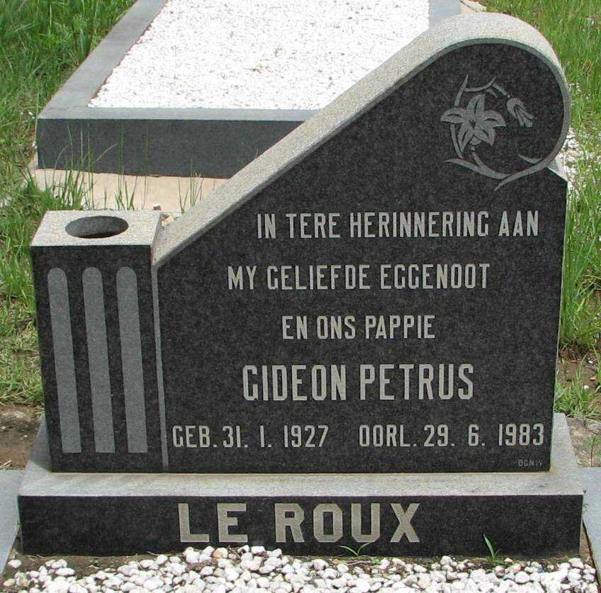 ROUX Gideon Petrus, le 1927-1983
