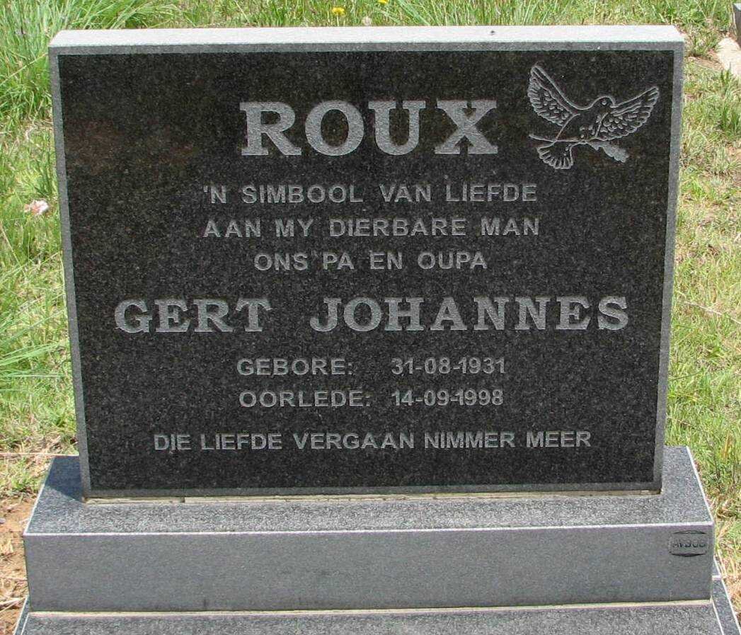 ROUX Gert Johannes 1931-1998