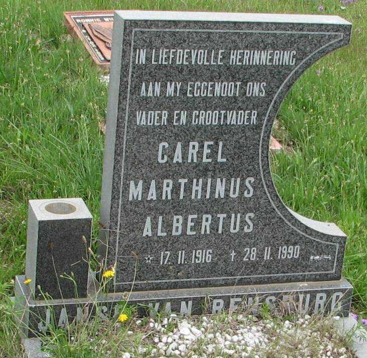 RENSBURG Carel Marthinus Albertus, Janse van 1916-1990