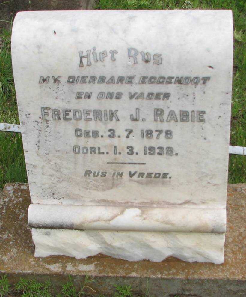 RABIE Frederik J. 1878-1938