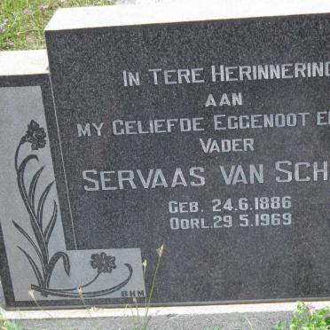 SCHOOR Servaas, van 1886-1969