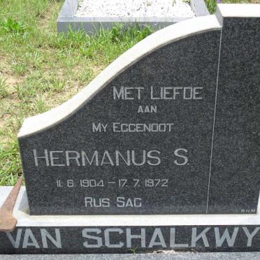SCHALKWYK Hermanus S., van 1904-1972