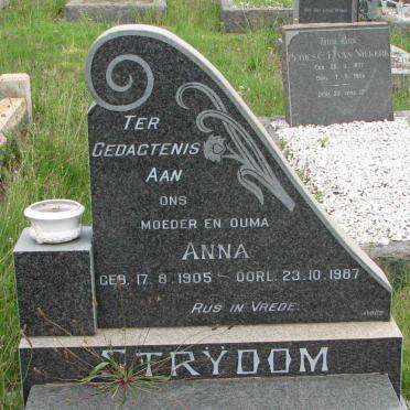 STRŸDOM Anna 1905-1987