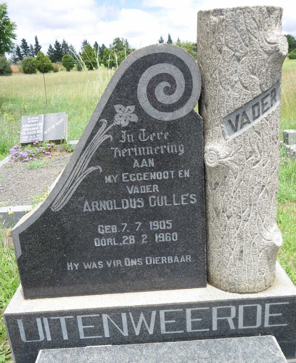 UITENWEERDE Arnoldus Gulles 1905-1960