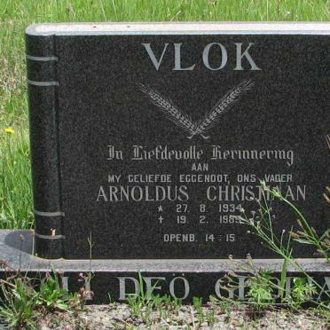 VLOK Arnoldus Christiaan 1934-1985