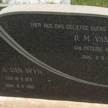 WYK J.A., van 1871-1960 &amp; D.M. PIETERSE 1877-1958