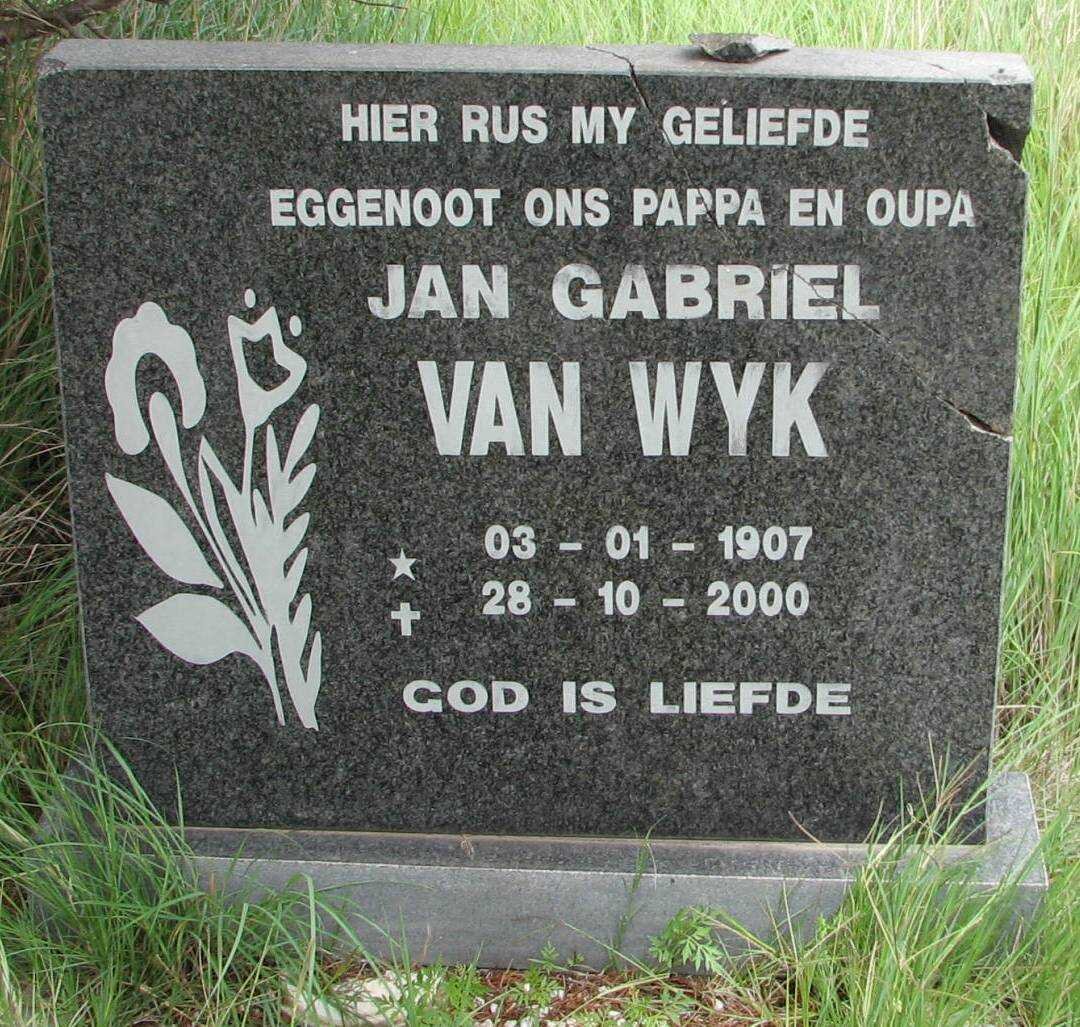 WYK Jan Gabriel, van 1907-2000