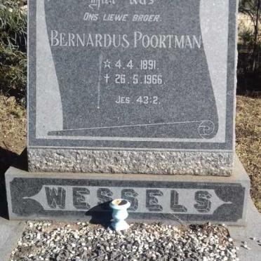 WESSELS Bernardus Poortman 1891-1966