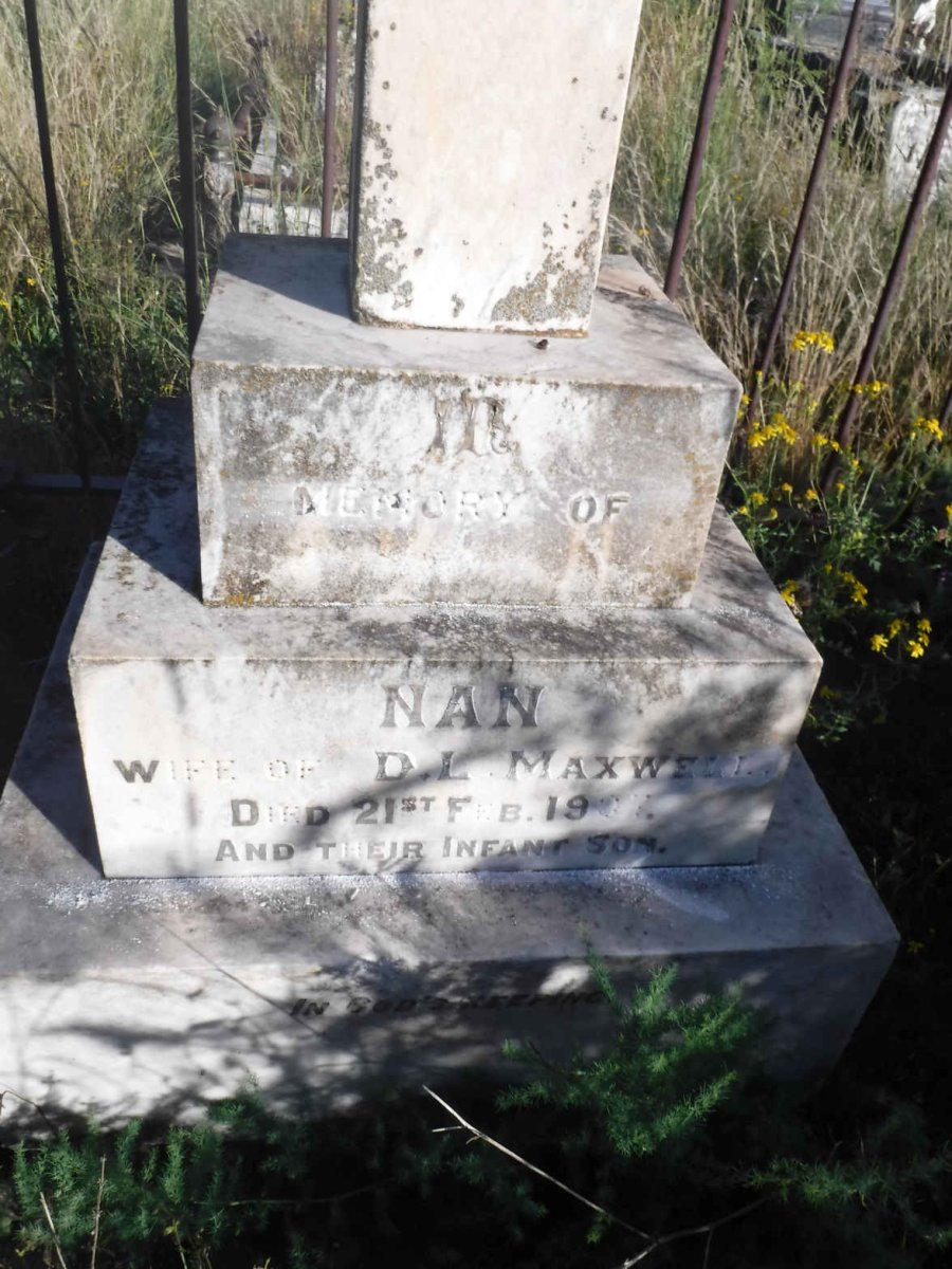 MAXWELL Nan -1907 :: MAXWELL Infant son
