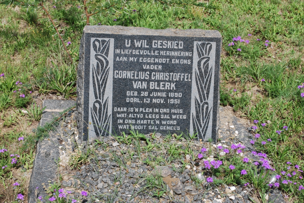 BLERK Cornelius Christoffel, van 1890-1951