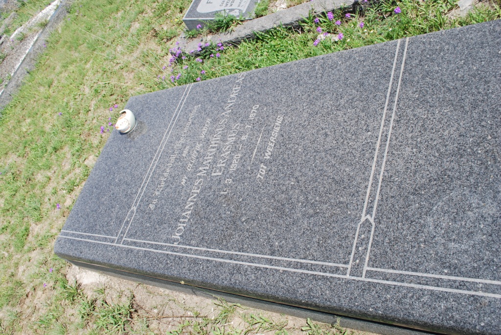 ERASMUS Johannes Marthinus Andreas 1920-1970