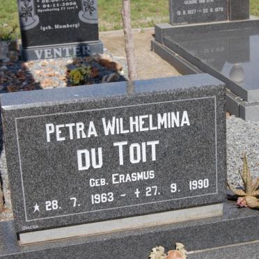 TOIT Petra Wilhelmina, du nee ERASMUS 1963-1990