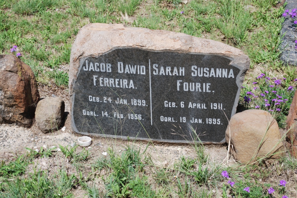 FERREIRA Jacob Dawid 1899-1956 :: FOURIE Sarah Susanna 1911-1995