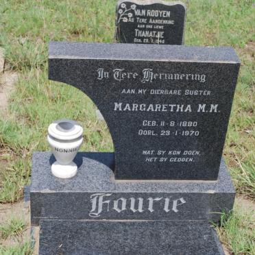 FOURIE Margaretha M.M. 1880-1970