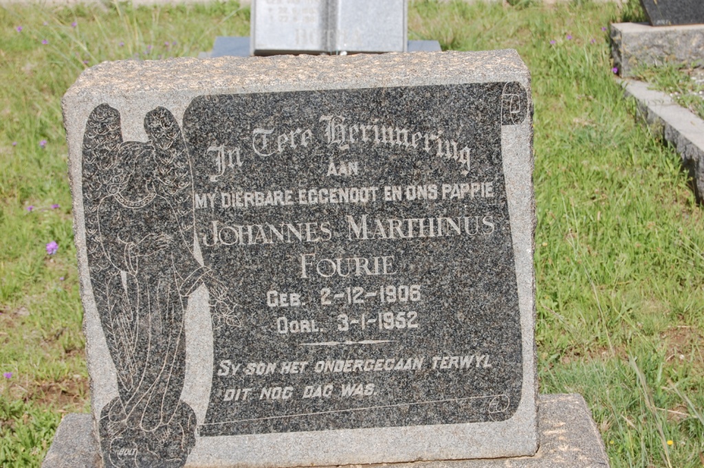 FOURIE Johannes Marthinus 1906-1952