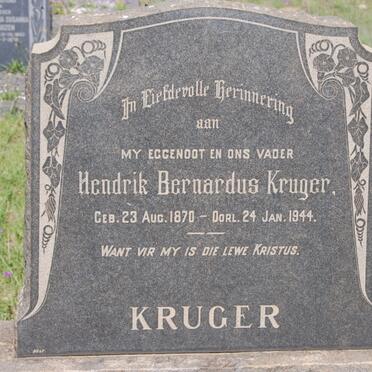 KRUGER Hendrik Bernardus 1870-1944