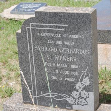 NIEKERK Sybrand Gerhardus, v. 1868-1956