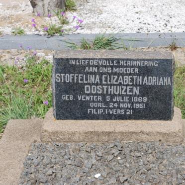 OOSTHUIZEN Stoffelina Elizabeth Adriana nee VENTER 1869-1951