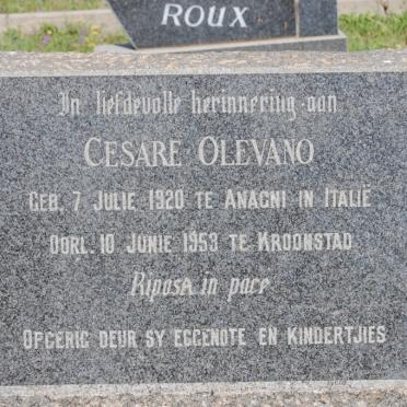 OLEVANO Cesare 1920-1953