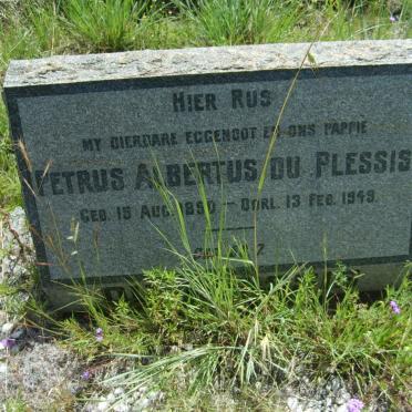 PLESSIS Petrus Albertus, du 1890-1949