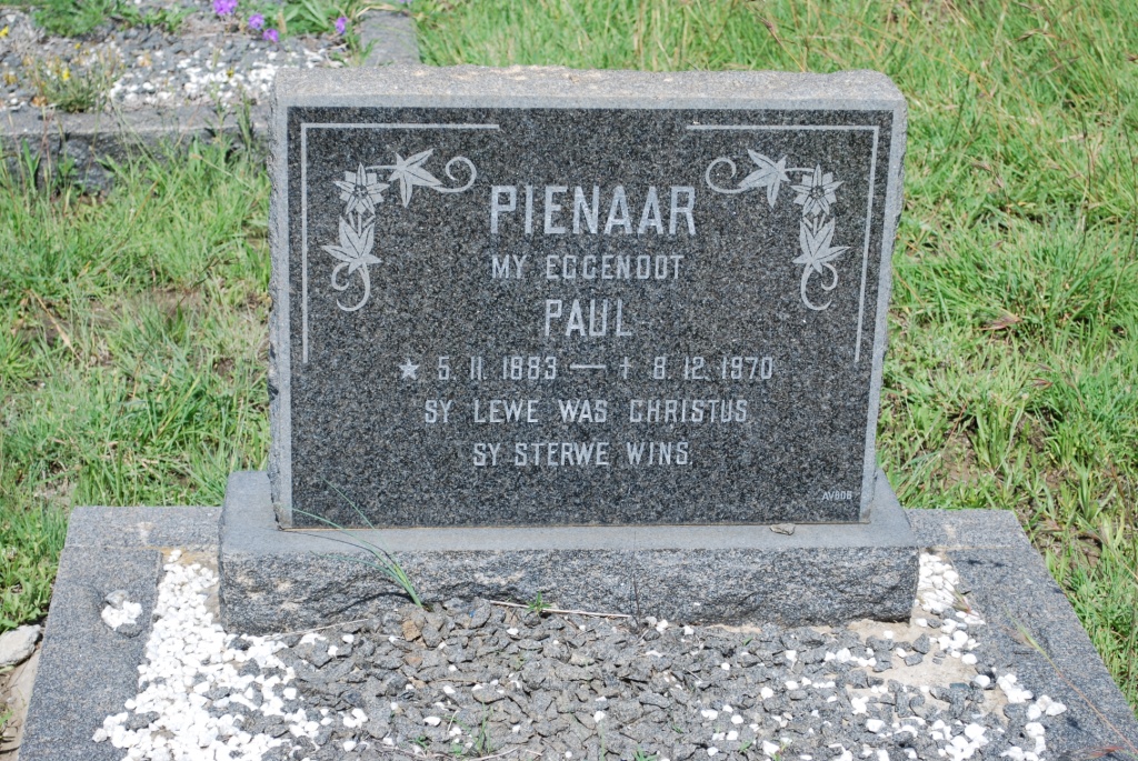 PIENAAR Paul 1883-1970