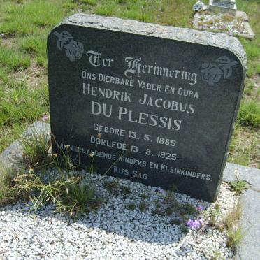 PLESSIS Hendrik Jacobus, du 1889-1925