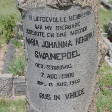 SWANEPOEL Maria Johanna Hendrina nee STRUWIG 1900-1948