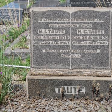 TAUTE H.G. 1870-1946 &amp; M.I. 1875-1947