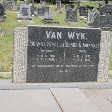 WYK Hendrik Johannes, van 1907-1978 &amp; Johanna Priscilla LINDE 1907-1998