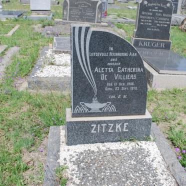 ZITZKE Aletta Catherina de Villiers 1906-1970