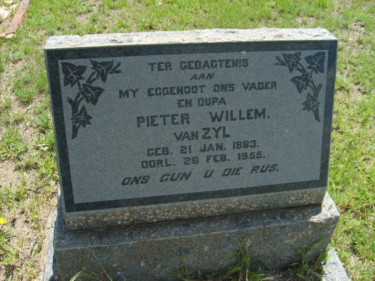 ZYL Pieter Willem, van 1883-1955