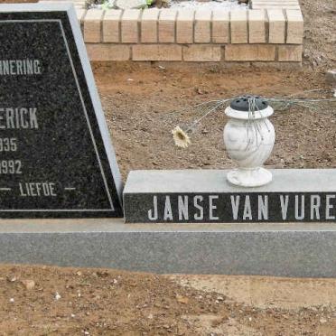 VUREN Carel Frederick, Janse van 1935-1992 &amp; Elizabeth Catharina Maria 1944-