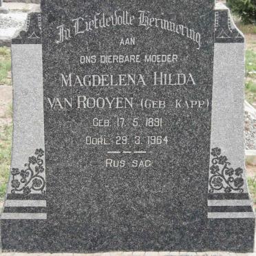 ROOYEN Magdalena Hilda, van nee KAPP 1891-1964