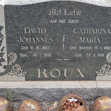 ROUX David Johannes 1867-1956 &amp; Catharina Maria BESTER 1882-1956