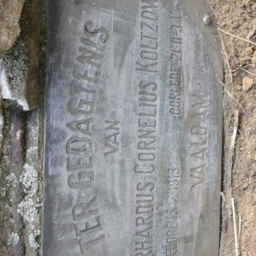 KOLTZOW Gerhardus Cornelius 1913-1934