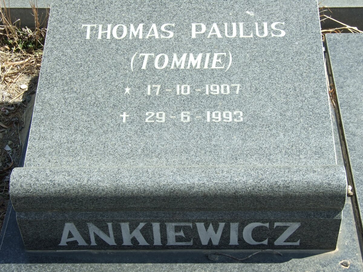 ANKIEWICZ Thomas Paulus 1907-1993