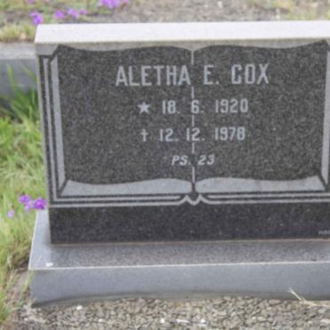 COX Aletha E. 1920-1978