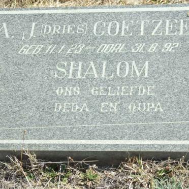 COETZEE A.J. 1923-1992