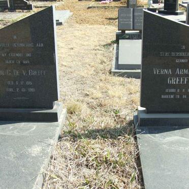 GREEFF David C. de V. 1915-1989 &amp; Verna Armisticia 1919-1998