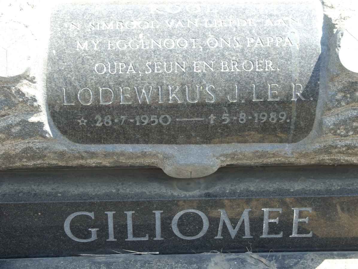 GILIOMEE Lodewikus J Le R. 1950-1989