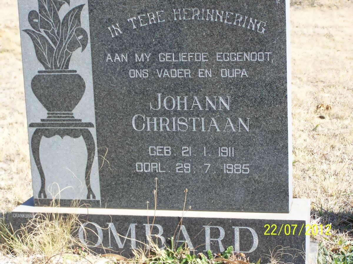 LOMBARD Johann Christiaan 1911-1985