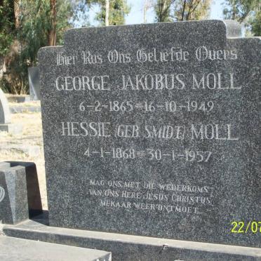 MOLL George Jakobus 1865-1949 &amp; Hessie SMIDT 1868-1957