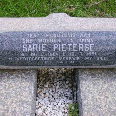 PIETERSE Sarie 1904-1991