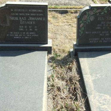 STANDER Nicolaas Johannes 1941-1990 &amp; Ria GILIOMEE 1944-1985