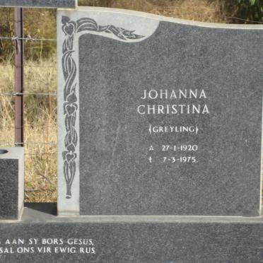 UNDERHAY Hendrik Marthinus 1912- &amp; Johanna Christina GREYLING 1920-1975