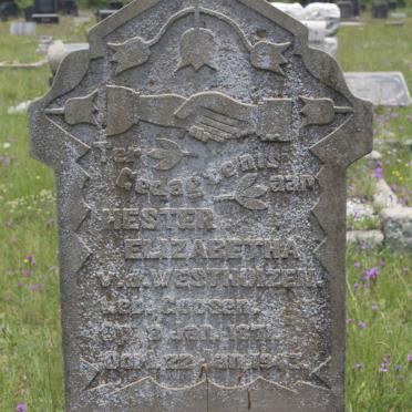WESTHUIZEN Hester Elizabetha, van der nee GOOSEN 1871-1943