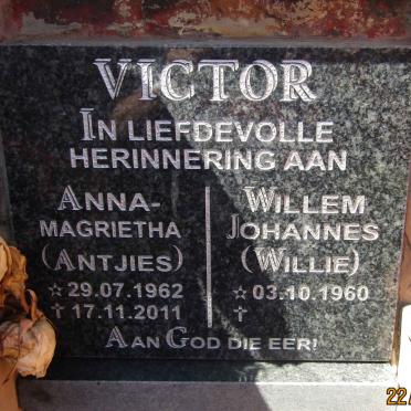 VICTOR Willem Johannes 1960- &amp; Anna-Magrietha 1962-2011