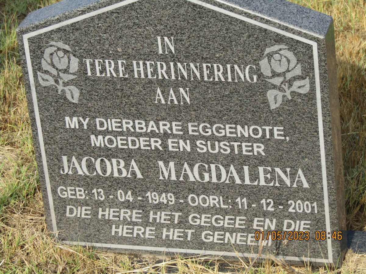 ? Jacoba Magdalena 1949-2001