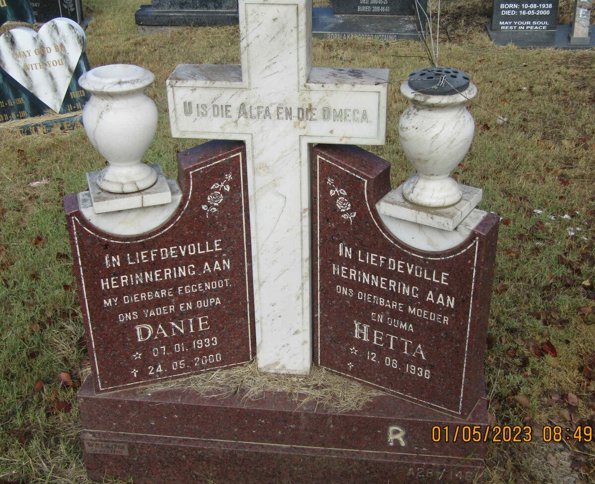 ? Danie 1933-2000 &amp; Hetta 1936-